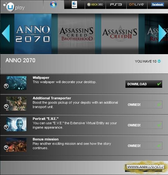 Uplay bonusový obsah a odměny
