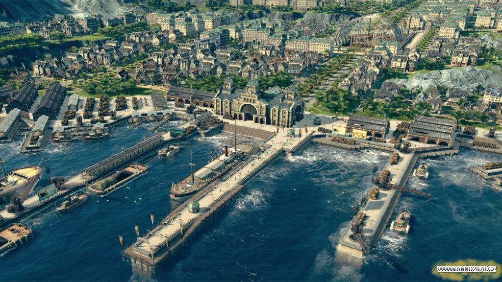 Pohled na město v Anno 1800